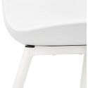 Chaise design Simpla polymère blanc structure