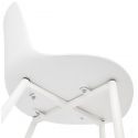 Chaise design Simpla polymère blanc dessous
