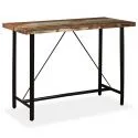 Table haute 150 cm métal et bois massif recyclé