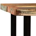 Table haute 150 cm métal et bois massif recyclé zoom