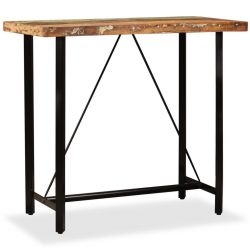 Table de bar industrielle Idea 120 bois massif recyclé