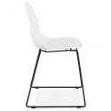 Chaise design empilable Claudi blanc extérieur coté