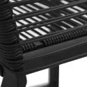 Chaises de jardin Corde en rotin Noir assise