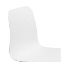 Chaise design Fifi métal et Poly Blanc coque
