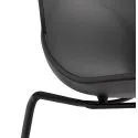Chaise design Claudi métal Noir et Noir fixations
