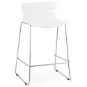 Chaise de bar design Reny mini 64 blanc