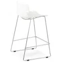 Chaise de bar design Reny mini 64 blanc biais