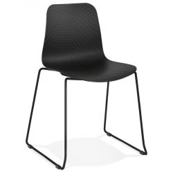Chaise design Bee métal et Poly Noir