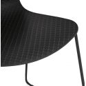 Chaise design Bee métal et Poly Noir assise