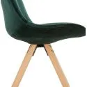 Chaise design scandinave Jones bois et velours vert