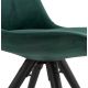 Chaise design scandinave Jones bois noir et velours Vert fix