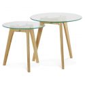 Table gigogne design Iggy bois Chêne Clair