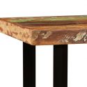 Lot table et 4 tabourets cuir de bar bois massif recycle
