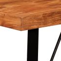 Lot table bois massif et 4 tabourets cuir de bar