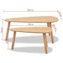 Tables basses gigognes scandinave Droski bois dimensions