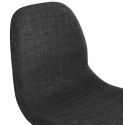 Chaise design métal chrome pika tissu gris foncé
