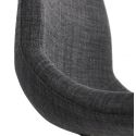 Chaise design métal chrome pika tissu gris foncé