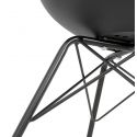  Chaise design Fabrik metal et simili noir