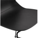 Chaise de bar design Noir Ziggy polypro Noir assise