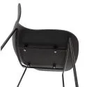 Chaise de bar design Noir Ziggy polypro Noir fixations