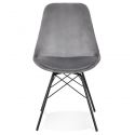 Chaise Design Dolce velours Gris