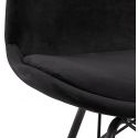 Chaise Design Dolce velours Noir