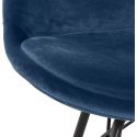 Chaise Design Dolce velours Bleu