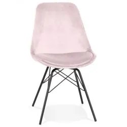 Chaise Design Dolce velours Rose